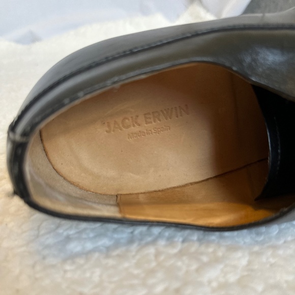 Jack Erwin Made by Hand Leather Black Oxford Shoe Size 11 - Picture 9 of 9